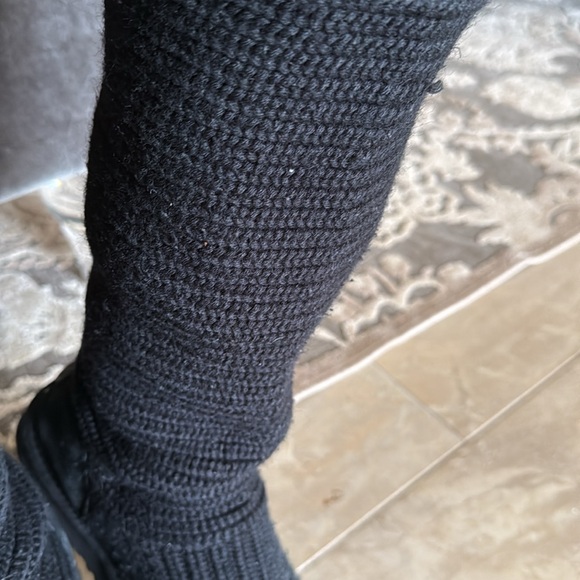 UGG Women's Black Knit Button Boots - Picture 15 of 17